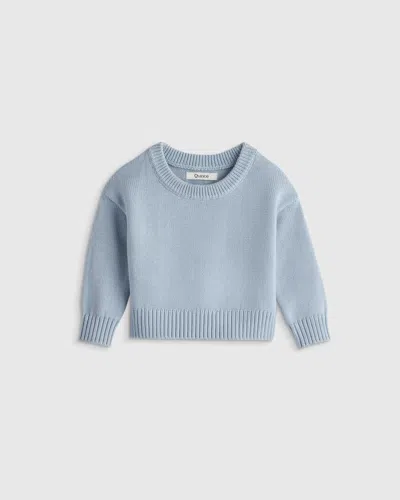 Quince Kids' Crewneck Sweater In Blue