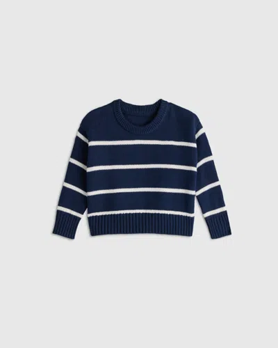 Quince Kids' Crewneck Sweater In Blue