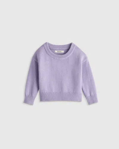Quince Kids' Crewneck Sweater In Purple