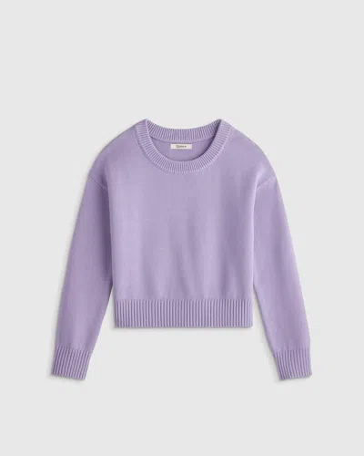 Quince Kids' Crewneck Sweater In Purple