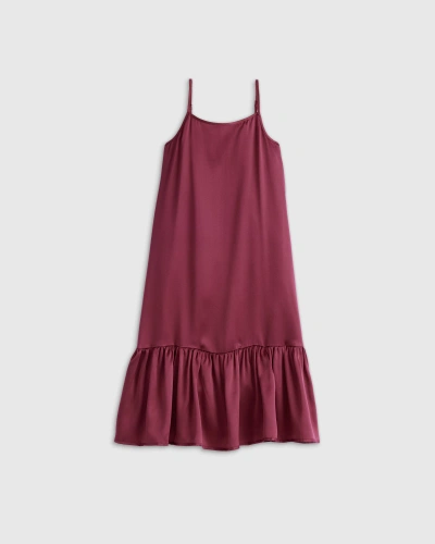 Quince Kids' Dress In Burgundy