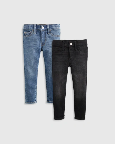 Quince Ecostretch Super Skinny Jeans 2-pack In Medium Wash/black