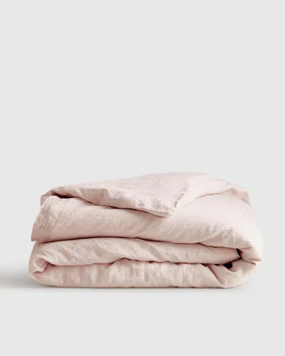Quince European Linen Duvet Cover In Soft Blush