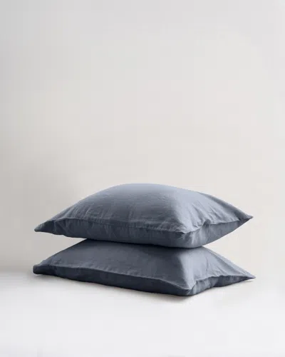 Quince European Linen Pillowcase Set In Nightfall