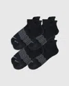Quince Everyday Cotton Solid Ankle Socks 4-pack In Black