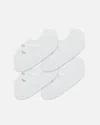 Quince Everyday Lightweight Cotton No-show Socks 4-pack In White