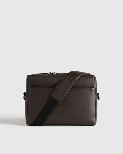 Quince Excursion Italian Leather Messenger Bag In Brown