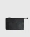 Quince Excursion Italian Leather Tech Folio In Black