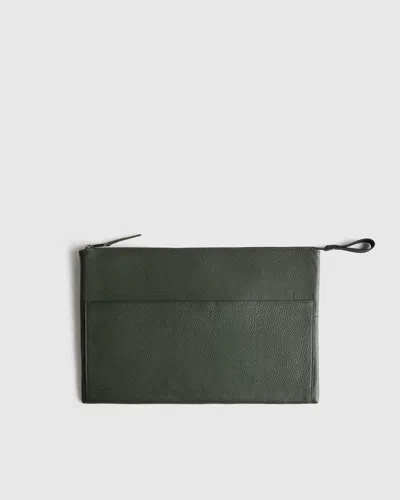 Quince Excursion Italian Leather Tech Folio In Green