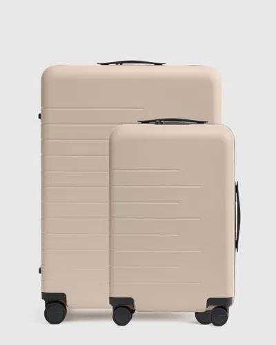 Quince Expandable Carry-on & Large Check-in Suitcase Bundle In Brown
