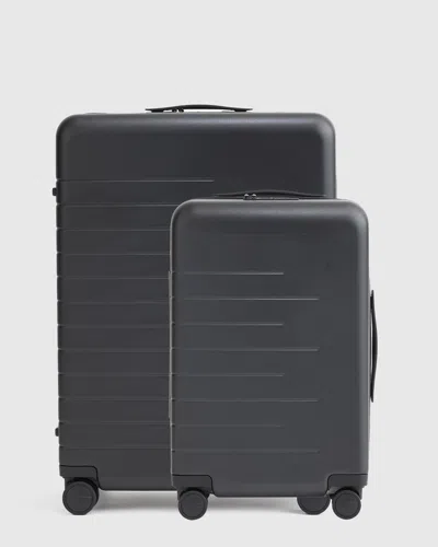 Quince Expandable Carry-on & Medium Check-in Suitcase Bundle In Black