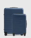 Quince Expandable Carry-on & Medium Check-in Suitcase Bundle In Blue
