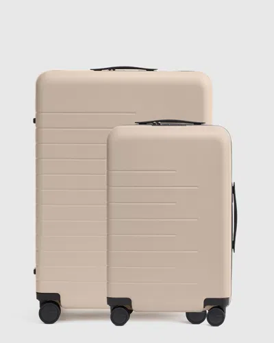 Quince Expandable Carry-on & Medium Check-in Suitcase Bundle In Brown