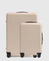 Quince Expandable Small Carry-on & Large Check-in Suitcase Bundle In Brown