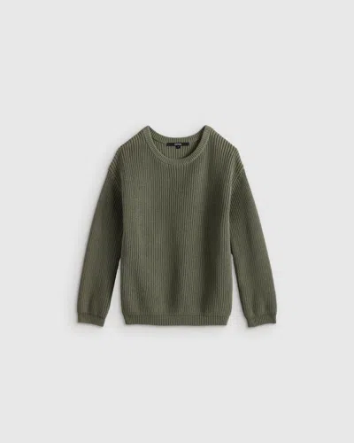 Quince Kids' Fisherman Tunic Sweater In Green