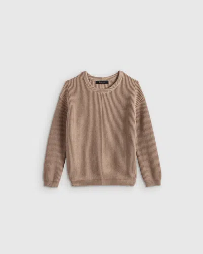 Quince Kids' Fisherman Tunic Sweater In Brown