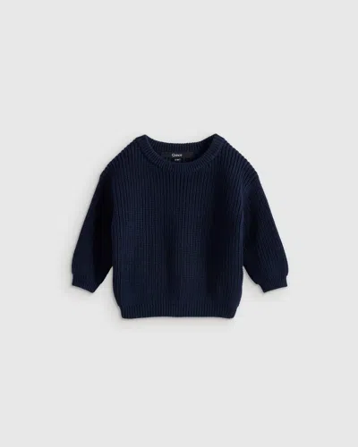 Quince Kids' Fisherman Tunic Sweater In Blue
