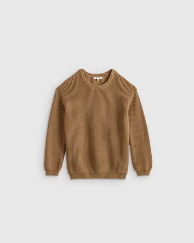 Quince Kids' Fisherman Tunic Sweater In Brown