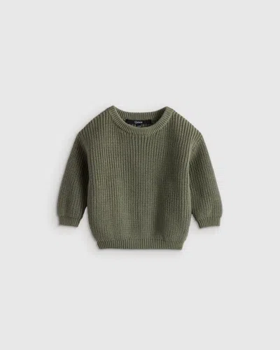 Quince Kids' Fisherman Tunic Sweater In Green