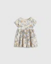 Quince Fit And Flare Pocket Dress In Grey Ditsy Floral