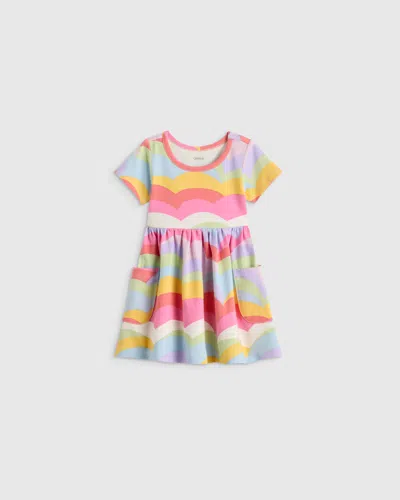Quince Kids' Fit And Flare Pocket Dress In Multi