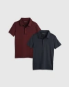 QUINCE FLOWKNIT BREEZE ACTIVE POLO 2-PACK