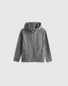 Quince Flowknit Full Zip Hoodie In Gray