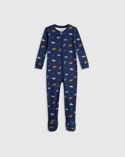 Quince Kids' Footie Pajama In Animal Print