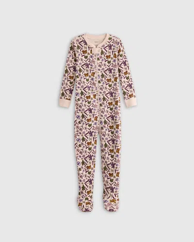 Quince Kids' Footie Pajama In Butterfly Floral