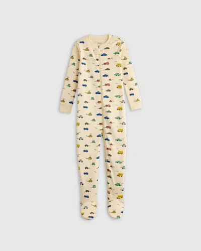Quince Kids' Footie Pajama In Cars