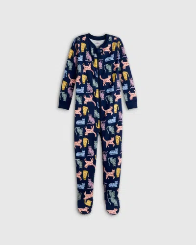 Quince Kids' Footie Pajama In Cats
