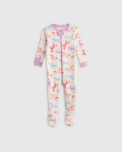 Quince Kids' Footie Pajama In Unicorn