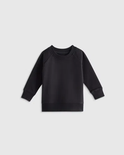 Quince Kids' French Terry Crew Neck Sweatshirt In Black