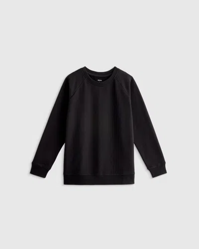 Quince Kids' French Terry Crew Neck Sweatshirt In Black