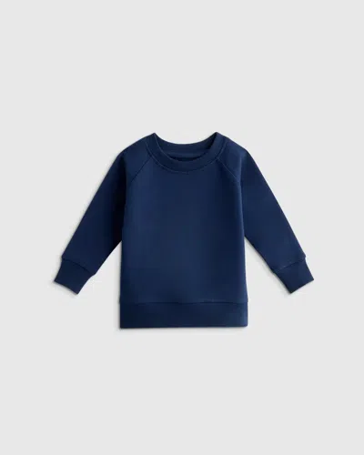 Quince Kids' French Terry Crew Neck Sweatshirt In Blue