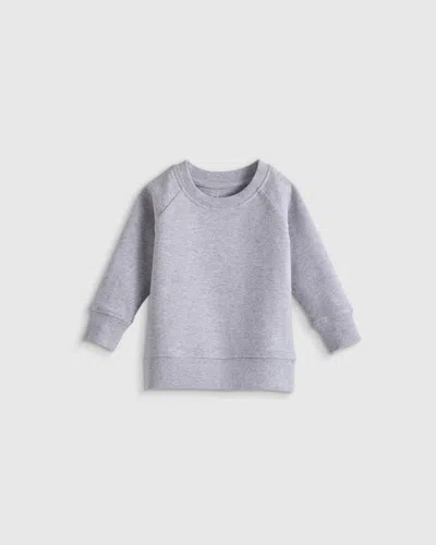 Quince Kids' French Terry Crew Neck Sweatshirt In Gray