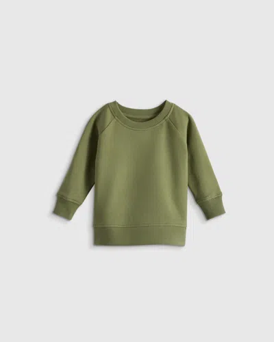 Quince Kids' French Terry Crew Neck Sweatshirt In Green
