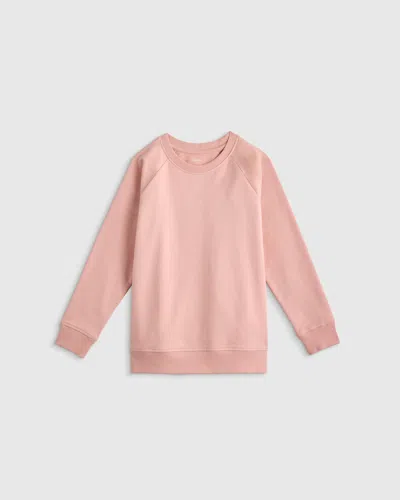 Quince Kids' French Terry Crew Neck Sweatshirt In Pink