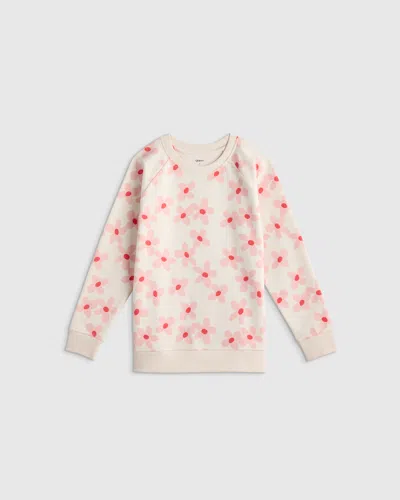 Quince Kids' French Terry Crew Neck Sweatshirt In White