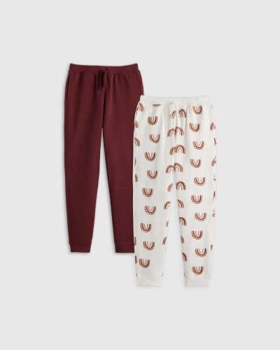 Quince French Terry Joggers 2-pack In Rainbows/burgundy