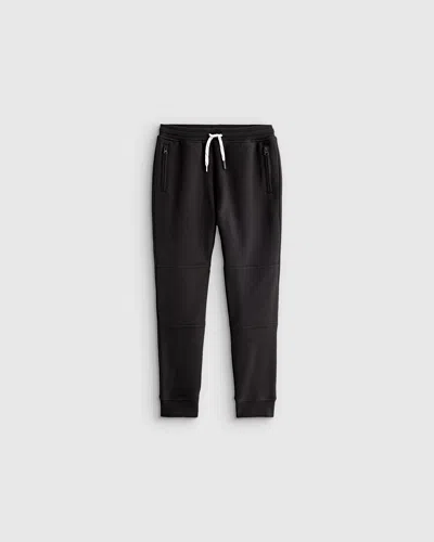 Quince Kids' French Terry Reinforced Knee Slim Jogger In Black
