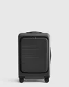 Quince Front Pocket Carry-on Hard Shell Suitcase 21" In Black