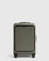 Quince Front Pocket Carry-on Hard Shell Suitcase 21" In Olive