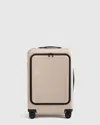 Quince Front Pocket Carry-on Hard Shell Suitcase 21" In Tan