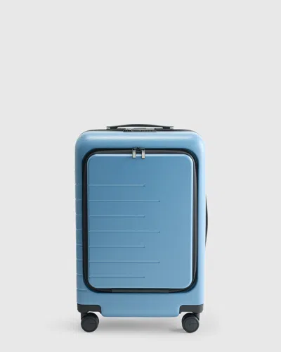 Quince Front Pocket Carry-on Suitcase In Blue