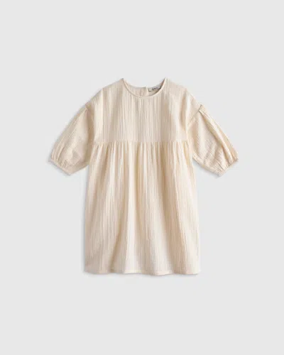 Quince Kids' Gauze Dress In Brown