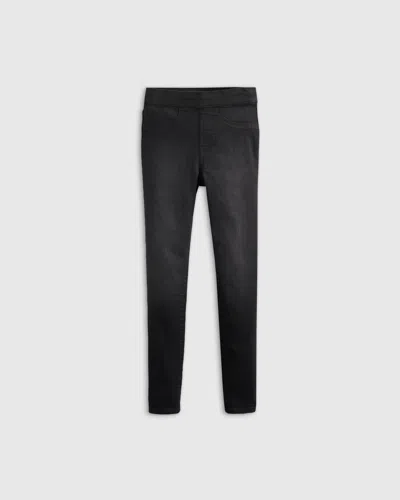 Quince Kids' Girls Ecostretch Pull On Jeggings In Black