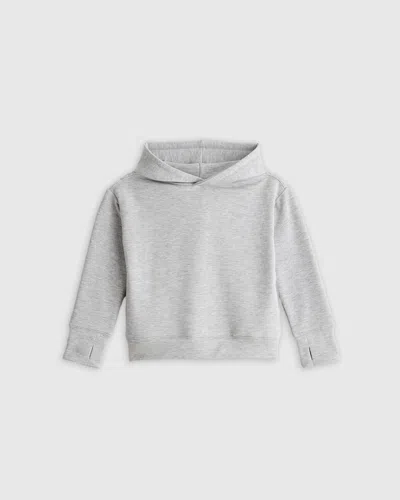 Quince Kids' Girls Supersoft Fleece Crop Pullover Hoodie