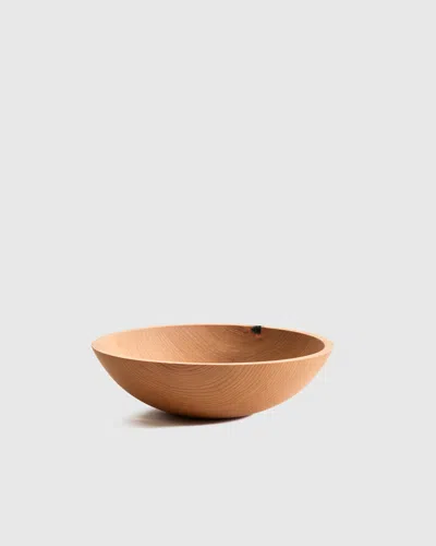 Quince Handcrafted Wooden Serving Bowl, 12" In Brown
