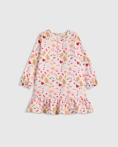 Quince Kids' Holiday Flannel Nightgown In Pink